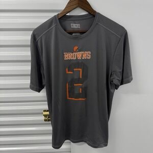 Nike Browns Johnny Manziel #2 Dri Fit Shirt Mens L Gray NFL